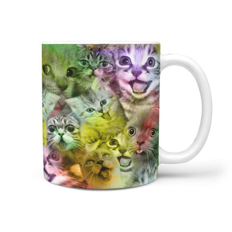 Cute Cats Print 360 White Mug