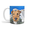 Airedale Terrier Mount Rushmore Print 360 White Mug
