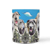 Irish Wolfhound Mount Rushmore Print 360 White Mug