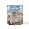 Bichon Frise Mount Rushmore Print 360 White Mug
