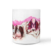 Japanese Chin Dog Pink Art Mount Rushmore Print 360 White Mug