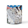 Cute Cardigan Welsh Corgi Mount Rushmore Print 360 White Mug