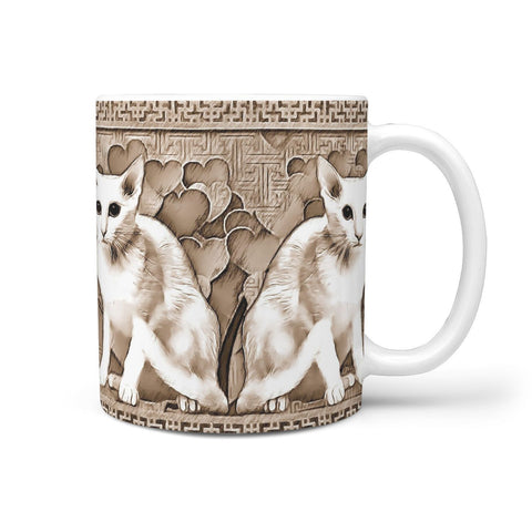 Oriental Shorthair Cat Print 360 White Mug