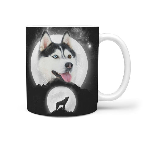 Siberian Husky Print 360 White Mug