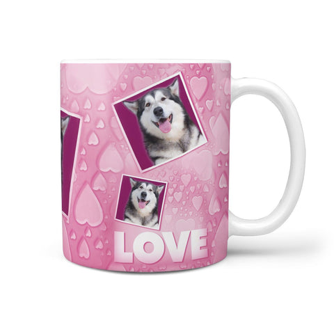 Siberian Husky Love Print 360 White Mug