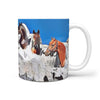 Thoroughbred Horse Mount Rushmore Print 360 White Mug