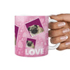 Cute Pug Dog Love Print 360 White Mug