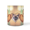 Siamese Cat Print 360 White Mug
