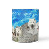 Samoyed Dog Art On Mount Rushmore Print 360 Mug