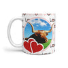 Texas Longhorn Cattle (Cow) Print 360 White Mug