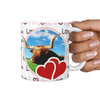 Texas Longhorn Cattle (Cow) Print 360 White Mug