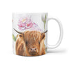 Highland Cattle (Cow) Print 360 White Mug