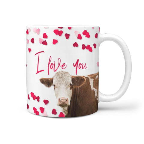 Simmental Cattle (Cow) Print 360 White Mug