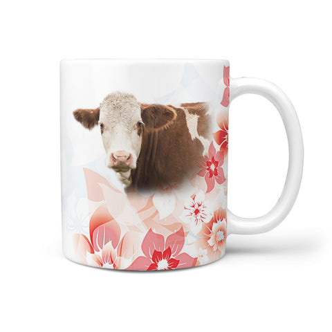 Simmental cattle (Cow) Print 360 White Mug