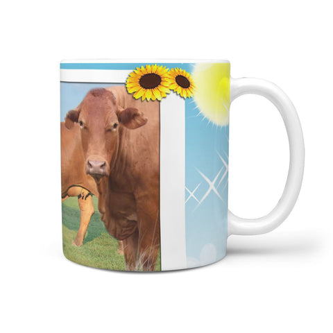 Beefmaster Cattle (Cow) Print 360 White Mug