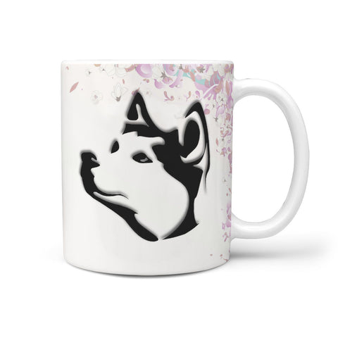 Siberian Husky Dog Vector Print 360 Mug