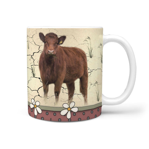 Luing Cattle (Cow) Print 360 White Mug