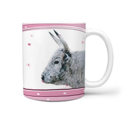 Chillingham Wild Cattle (Cow) Print 360 White Mug