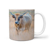 Aubrac Cattle (Cow) Print 360 White Mug