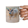 Aubrac Cattle (Cow) Print 360 White Mug