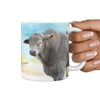 Australian Charbray Cattle (Cow) Print 360 White Mug