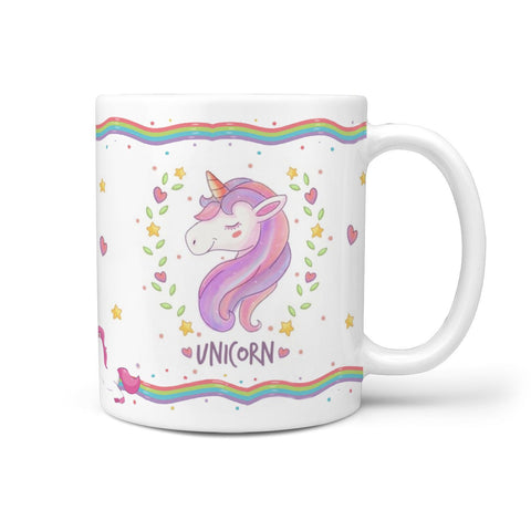 Cute Unicorn Print 360 White Mug