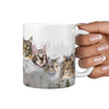 Norwegian Forest Cat On Mount Rushmore Print 360 Mug