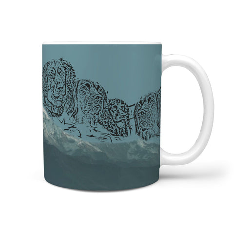 Boykin Spaniel Mount Rushmore Art Print 360 White Mug