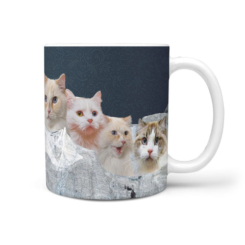Ragamuffin Cat On Mount Rushmore Print 360 Mug