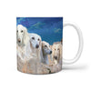 Amazing White Saluki Dog On Mount Rushmore Print 360 Mug