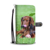Cute Dachshund Dog Print Wallet Case-Free Shipping