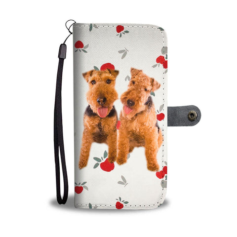 Cute Welsh Terrier Dog Print Wallet Case-Free Shipping