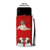 Brittany dog On Red Print Wallet Case-Free Shipping