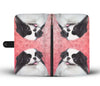 Lovely Japanese Chin Dog Print Wallet Case-Free Shipping