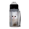 White Persian Cat Wallet Case- Free Shipping