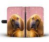 Lovely Bloodhound Dog Print Wallet Case-Free Shipping