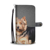 Lovely Norwich Terrier Dog On Grey Print Wallet Case-Free Shipping