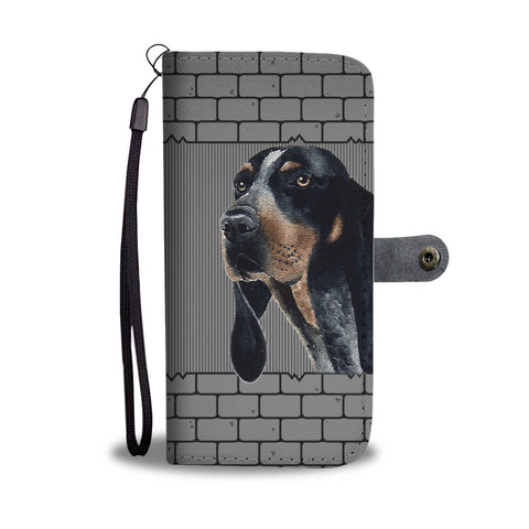 Cute Bluetick Coonhound Dog Printed on wall Wallet Case-Free Shipping