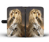 Cute Afghan Hound Dog Print Wallet Case-Free Shipping