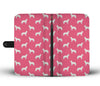 Australian Cattle Dog Pattern Print Pink Wallet Case-Free Shipping