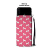 Australian Cattle Dog Pattern Print Pink Wallet Case-Free Shipping