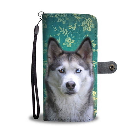 Siberian Husky Print Wallet Case- Free Shipping