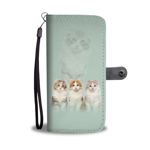 American Curl Cat Print Wallet Case-Free Shipping