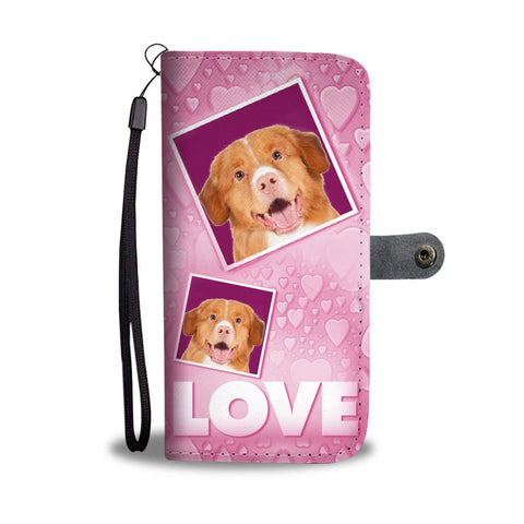 Nova Scotia Duck Tolling Retriever with Love Print Wallet Case-Free Shipping
