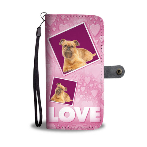 Brussels Griffon Dog with Love Print Wallet Case-Free Shipping