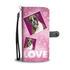 Boxer Dog with Love Print Wallet Case-Free Shipping