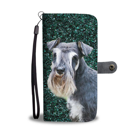 Lovely Schnauzer Dog  Dog Print Wallet Case-Free Shipping