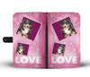 Bernese Mountain dog with Love Print Wallet Case-Free Shipping
