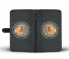 Cute Norwich Terrier In Circle Print Wallet Case-Free Shipping