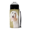 White Afghan Hound Wallet Case- Free Shipping
